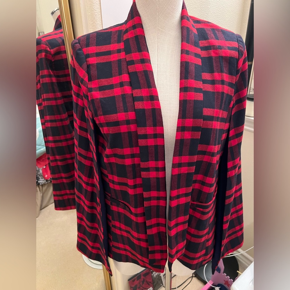 Red & black Cape Coat. Soft fabric and light . Size M from Windsor
